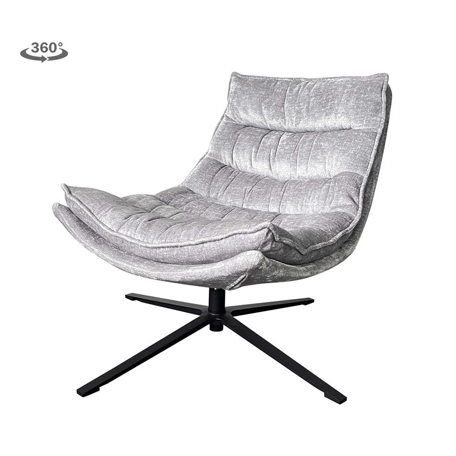 Towerliving Venice Fauteuil – Stof BMG804 – Light Grey – Draaibaar
